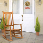 Karl Home | Fauteuil à bascule de patio en bois massif de 24 pouces