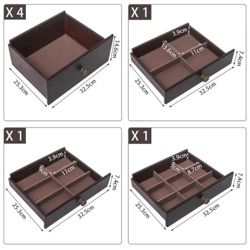 Élégant coffret à bijoux avec miroir et crochets à colliers - 18,5 x 12 x 42
