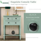Console étroite de 60 cm avec 3 tiroirs et étagère, table d'appoint pour petite entrée ou salon