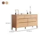 Commode double traditionnelle en bois de chêne naturel pour chambre à coucher