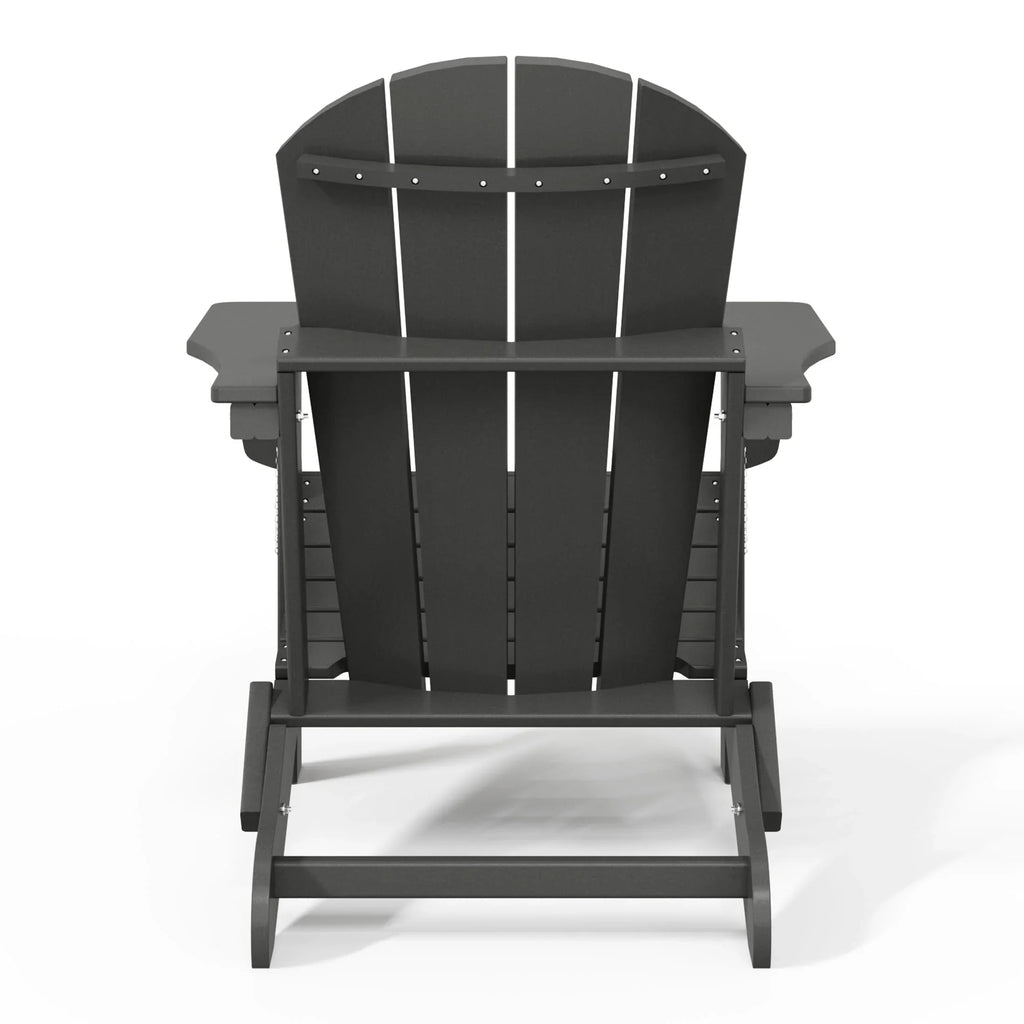 Chaise Adirondack pliante d'extérieur tout temps Polytrends Laguna résistante à la décoloration pour patio