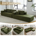 Canapé méridienne moderne rembourré avec coussins pour salon