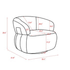 Fauteuil moderne Kieon 33W 360 pivotant en forme de tonneau - Lot de 2