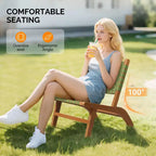 Karl Home | Fauteuil d'appoint de patio en bois massif avec dossier et assise tressés à la main