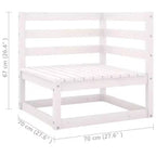 vidaXL Ensemble de Mobilier de Jardin 10 Pièces Canapé d'Angle d'Extérieur en Bois de Pin Massif