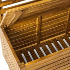 Christopher Knight Home Andrusia Banc de rangement d'extérieur rustique en bois d'acacia avec étagère, teck