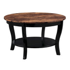 Table basse ronde avec étagère American Heritage de Convenience Concepts