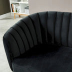 Canapé deux places capitonné en microfibre de velours contemporain Albany par Silver Orchid