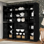 Buffet de cuisine en bois massif 100 % fabriqué en Chine avec portes en verre ou en bois massif et kit de 2 tiroirs 65 x 71,5