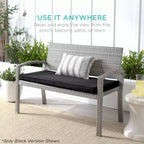 Banc de jardin en osier d'extérieur 2 places Best Choice Products avec coussin, capacité de 317 kg