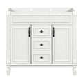 Meuble-lavabo moderne de 36 po avec vasque et armoire à miroir, 2 portes et 2 tiroirs