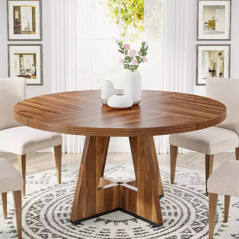 Table à manger ronde de 120 cm pour 4 personnes