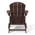 Chaise Adirondack pliante d'extérieur tout temps Polytrends Laguna résistante à la décoloration pour patio