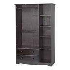 Armoire 3 portes - Blanc/Moka/Java - Bois massif