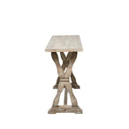 Console ou banc en bois avec finitions vieillies - Marron - Roche River Decor