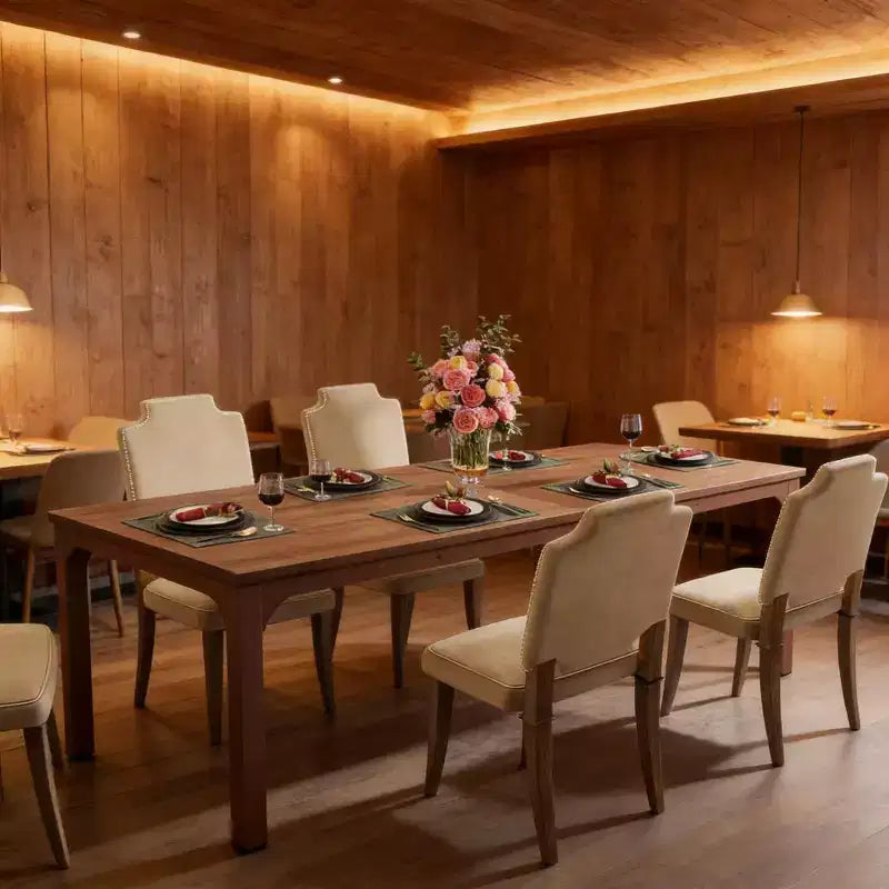 Longue table de cuisine pour 6 à 8 personnes Table à manger rectangulaire