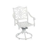 Ensemble de salle à manger d'extérieur 5 pièces en fonte d'aluminium avec 4 chaises pivotantes