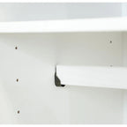 Palace Imports Kyle Armoire 4 portes 100 % en bois massif avec portes en bois massif ou portes miroir