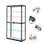 Vitrine rectangulaire contemporaine en verre noir
