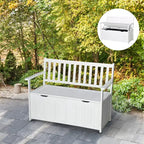 Outsunny Banc de rangement extérieur 155 L, coffre de pont en bois avec revêtement intérieur en PE imperméable, conteneur 2 places pour patio, jardin, balcon, cour