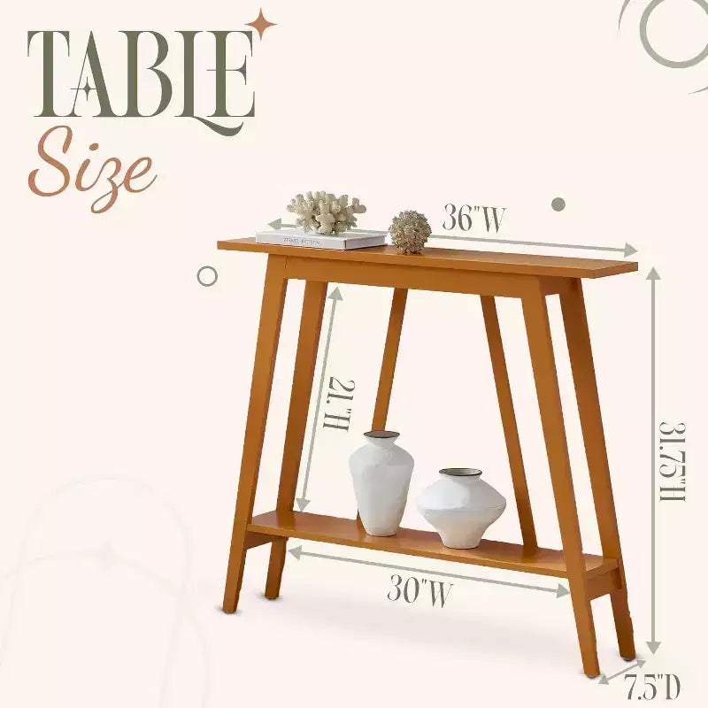 Kings Brand Furniture – Console étroite avec étagère de rangement pour couloir, entrée, vestibule, salon