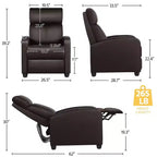 Yaheetech Lot de 2 Canapés Inclinables Modernes en Cuir PU pour Salon, Chambre
