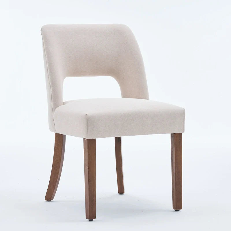 Lot de 4 chaises de salle à manger rembourrées en tissu