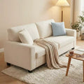 Canapé moderne 3 places de 83 po avec assise profonde, tissu doux, accoudoirs larges, housse de coussin amovible et lavable
