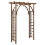 Treillis de jardin arqué en bois robuste 85 - Pergola extérieure pour plantes grimpantes, mariages/terrasse/pelouse/cour, montage facile