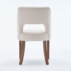 Lot de 4 chaises de salle à manger rembourrées en tissu