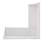 Banquette de coin-repas Linon Tobin traditionnelle en bois massif sans dossier avec coussin blanc - Linon