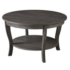 Table basse ronde avec étagère American Heritage de Convenience Concepts