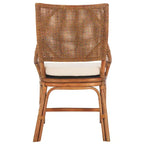 Chaise de jardin en rotin avec coussin 22 L x 24 P x 37 H 22L x 24P x 37H