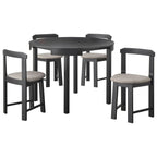 Ensemble de salle à manger rond compact 5 pièces Harrisburg Tobey