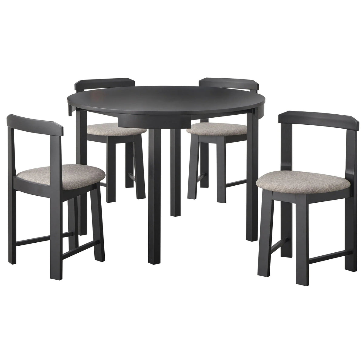 Ensemble de salle à manger rond compact 5 pièces Harrisburg Tobey