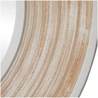 Miroir mural en bois 35x35 avec effet blanchi crème - Olivia & May : Aucun assemblage, cadre en MDF, usage intérieur