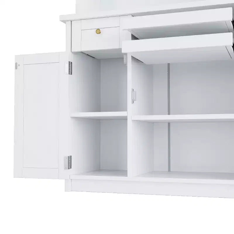 Armoire de cuisine haute (75 po) avec portes vitrées