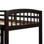 Lit superposé double avec échelle, barrière de sécurité, lit gigogne double avec 3 tiroirs pour chambre d'adolescent, meubles de chambre d'amis
