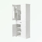 Meuble de rangement pour salle de bain avec portes et tiroir