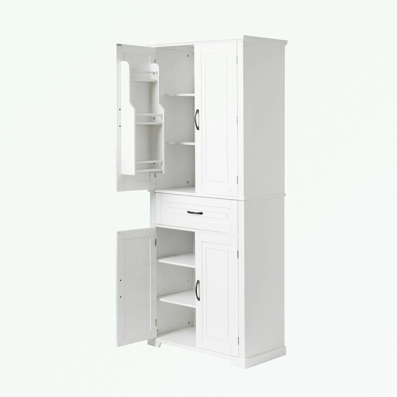 Meuble de rangement pour salle de bain avec portes et tiroir