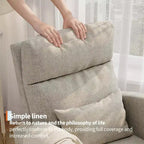 Fauteuil à bascule moderne avec oreiller et poches latérales, pour salon, chambre à coucher