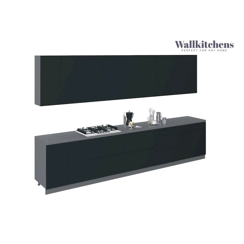 Ensemble d'armoires de cuisine modernes – 3,96 m de large, 153x24, plusieurs coloris