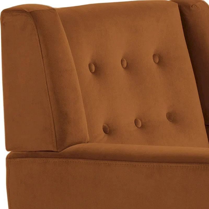 Lot de 2 fauteuils d'appoint en velours pour salon