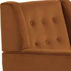 Lot de 2 fauteuils d'appoint en velours pour salon