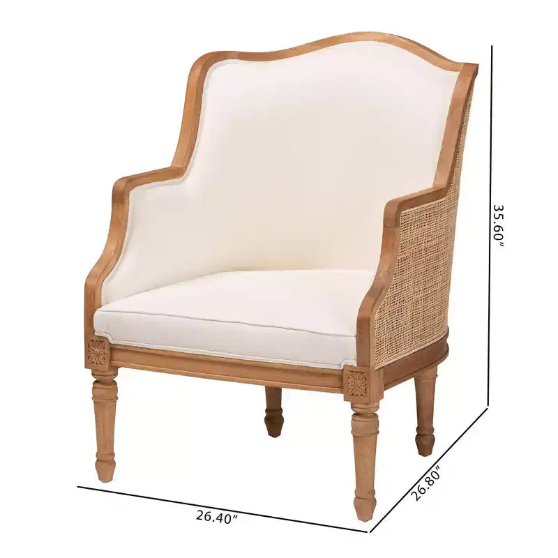 Fauteuil d'appoint en tissu et bois Elizette de Bali & Pari