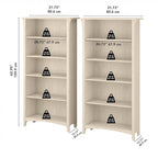 Bibliothèque haute Salinas à 5 étagères (Lot de 2) par Bush Furniture