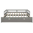 Lit gigogne extensible, Lit gigogne en bois avec tiroir-lit