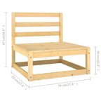 vidaXL Ensemble de Mobilier de Jardin 10 Pièces Canapé d'Angle d'Extérieur en Bois de Pin Massif