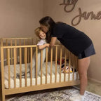 Lit de bébé 3-en-1 convertible, hêtre massif, certifié GREENGUARD Gold, fabriqué en Italie