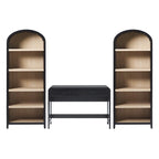 Bureau de travail 3 pièces Middlebrook avec 2 bibliothèques ouvertes